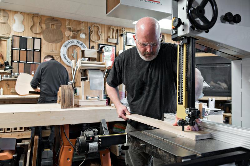 guitar building demonstration