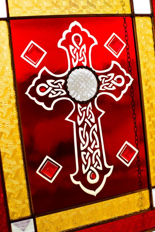 Celtic Cross Stained Glass